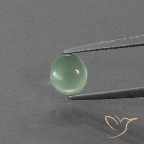1.52ct Натуральный Светлая мята пренит, Овал, Прозрачный