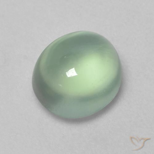 1.75ct Натуральный Светло-зеленый пренит, Овал, Прозрачный
