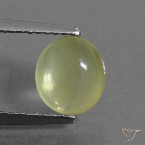 2.13ct Натуральный Светло-зеленовато-желтый пренит, Овал, Прозрачный