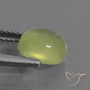 2.13 карата, натуральный Светло-зеленовато-желтый пренит, Овал, Прозрачный