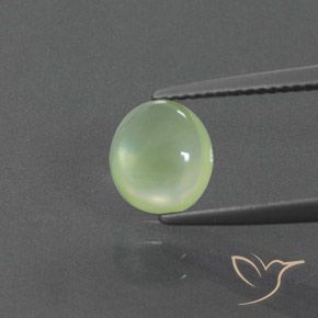 1.76ct Натуральный Бледно-салатовый пренит, Овал, Прозрачный