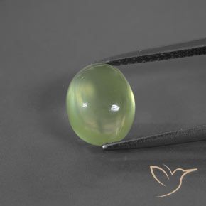 2.98ct Натуральный Средний зеленый пренит, Овал, Прозрачный