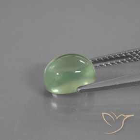 1.95 карата, натуральный Желтовато-зеленый пренит, Овал, Прозрачный