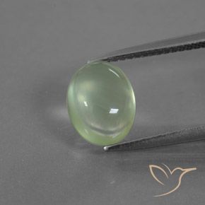 2.70ct Натуральный Очень светло-зеленый пренит, Овал, Прозрачный