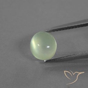 1.82ct Натуральный Желто-зеленый пренит, Овал, Полупрозрачный