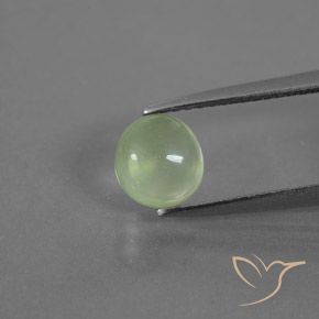 1.21ct Натуральный Бледно-зеленый пренит, Овал, Прозрачный