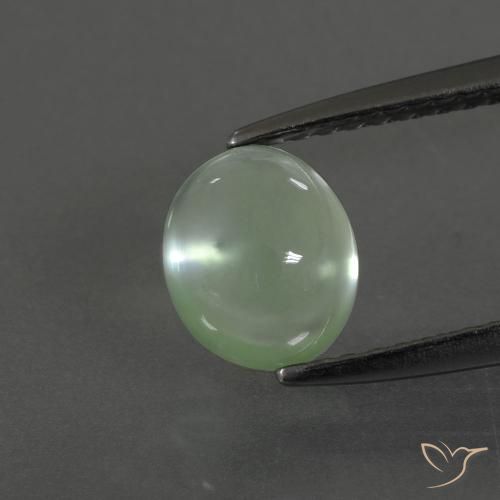 1.70ct Натуральный Теплый зеленый пренит, Овал, Прозрачный