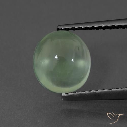2.34ct Натуральный Светло-сосново-зеленый пренит, Овал, Прозрачный