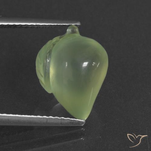 6.02ct Натуральный Средний зеленый пренит, причудливая, Полупрозрачный
