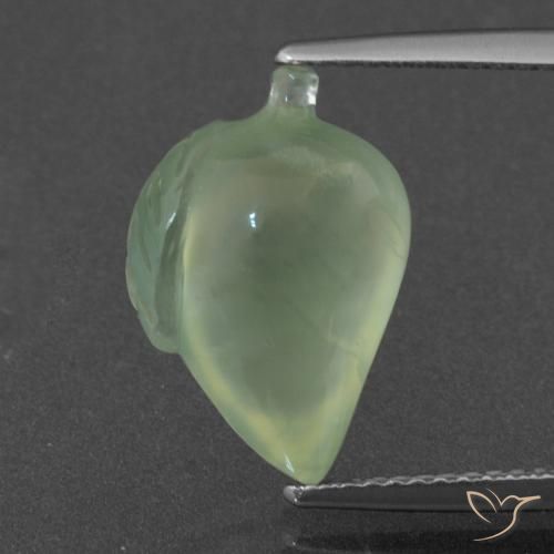 6.75ct Натуральный Средний зеленый пренит, причудливая, Полупрозрачный