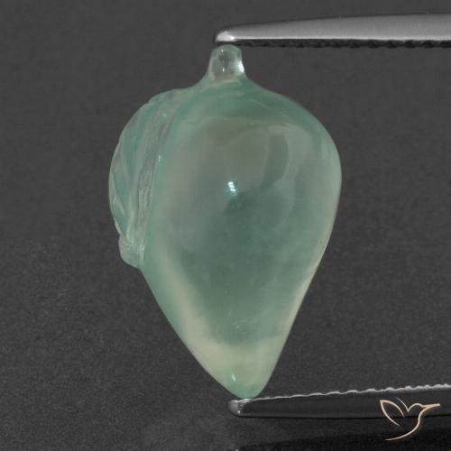 8.43ct Натуральный Светло-мятно-зеленый пренит, причудливая, Полупрозрачный