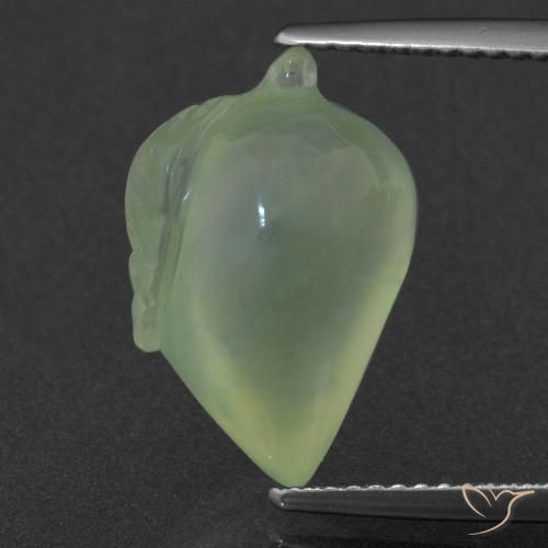 8.69ct Натуральный Желто-зеленый пренит, причудливая, Полупрозрачный