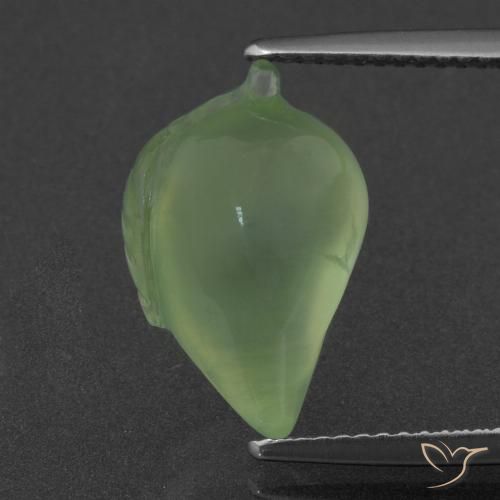 7.25ct Натуральный Средний зеленый пренит, причудливая, Полупрозрачный