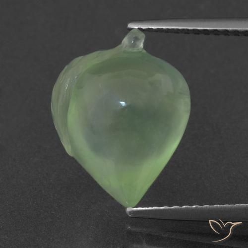 8.56ct Натуральный Желто-зеленый пренит, причудливая, Полупрозрачный