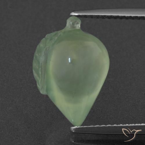 8.08ct Натуральный Бледно-салатовый пренит, причудливая, Полупрозрачный