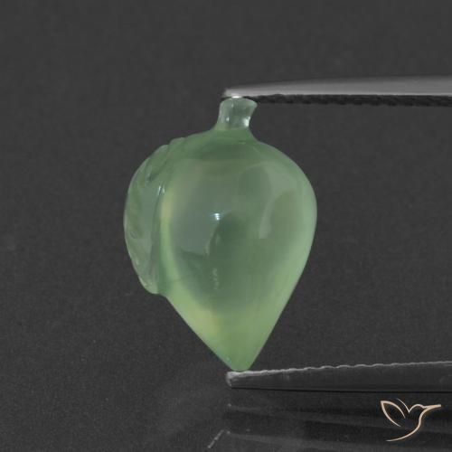 5.14ct Натуральный Желтовато-зеленый пренит, причудливая, Полупрозрачный