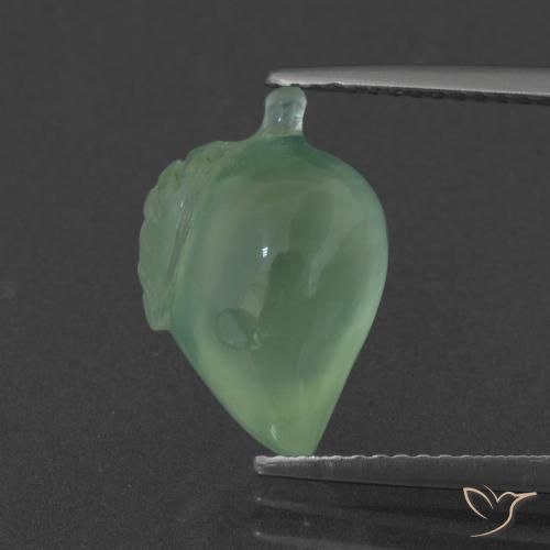 6.25ct Натуральный Светло-зеленый пренит, причудливая, Полупрозрачный