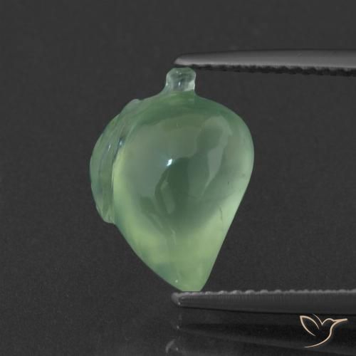 6.16ct Натуральный Светло-мятно-зеленый пренит, причудливая, Полупрозрачный