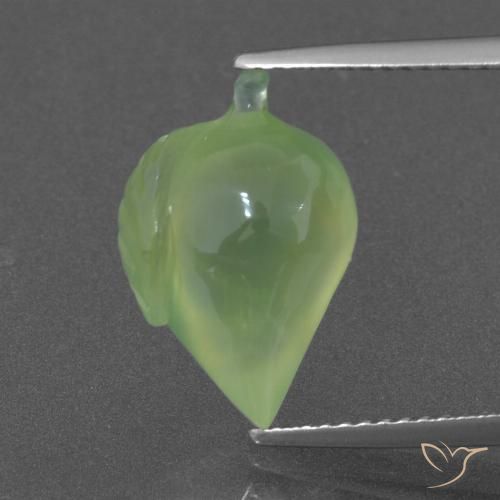 6.62ct Натуральный Бледно-грушевый зеленый пренит, причудливая, Полупрозрачный