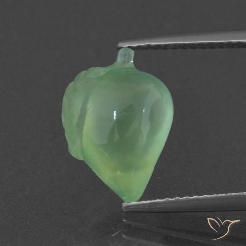 5.59ct Натуральный Желтовато-зеленый пренит, причудливая, Полупрозрачный