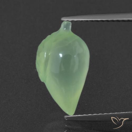 5.55ct Натуральный Средний зеленый пренит, причудливая, Полупрозрачный