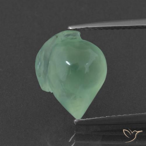 6.68ct Натуральный Светло-зеленый пренит, причудливая, Полупрозрачный