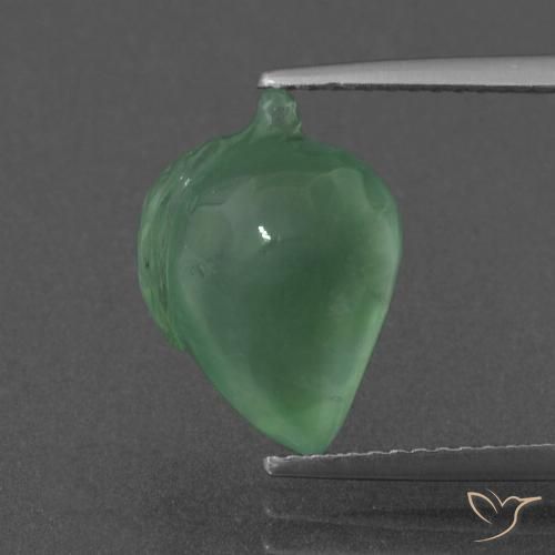 6.76ct Натуральный Прохладный зеленый пренит, причудливая, Полупрозрачный