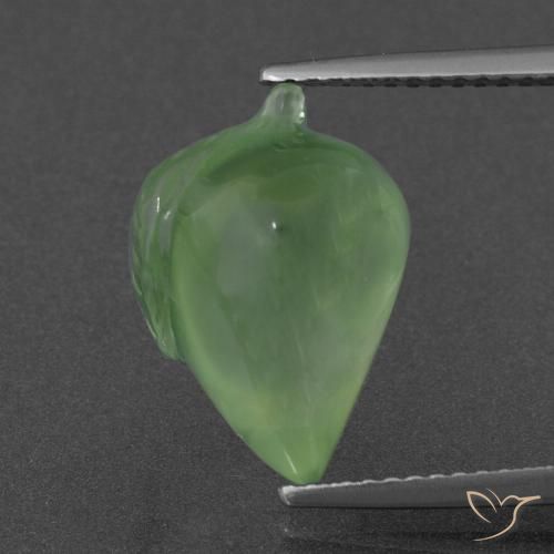 8.08ct Натуральный Желтовато-зеленый пренит, причудливая, Полупрозрачный