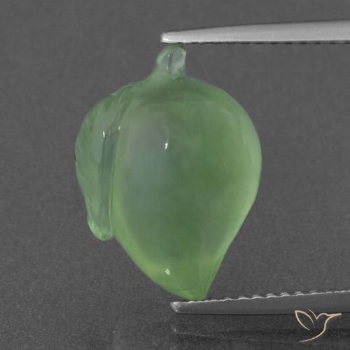 8.31ct Натуральный Груша зеленая пренит, причудливая, Полупрозрачный