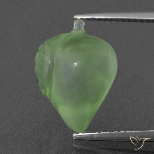 8.26ct Натуральный Средний зеленый пренит, причудливая, Полупрозрачный