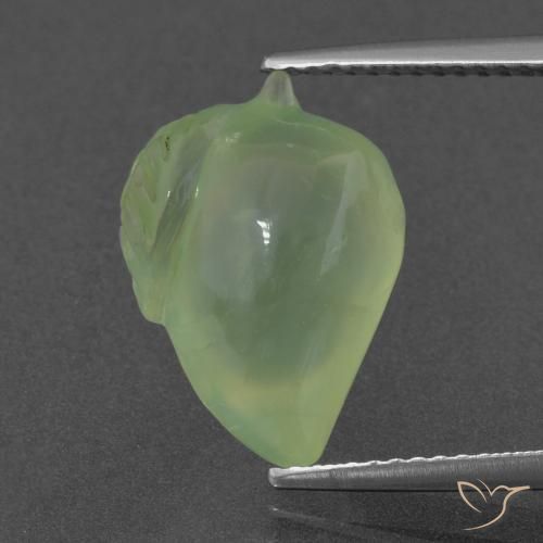 7.98ct Натуральный Бледно-салатовый пренит, причудливая, Полупрозрачный