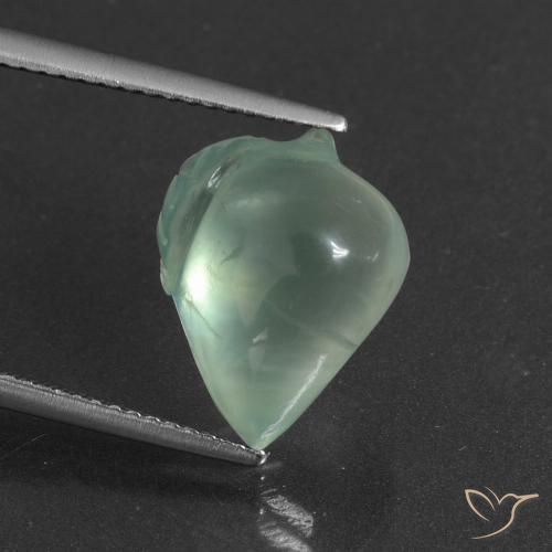 7.30ct Натуральный Светло-зеленый пренит, причудливая, Полупрозрачный