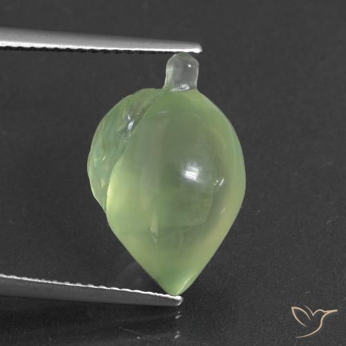 9.92ct Натуральный Желто-зеленый пренит, причудливая, Полупрозрачный