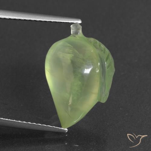 10.11ct Натуральный Желтовато-зеленый пренит, причудливая, Полупрозрачный