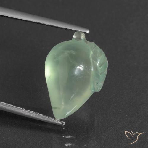 8.80ct Натуральный Светло-желтый зеленый пренит, причудливая, Полупрозрачный