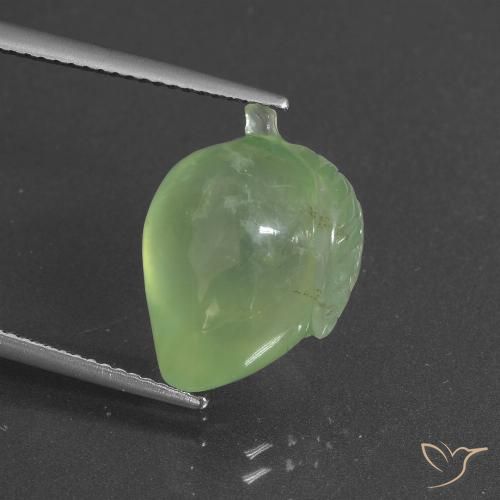 12.14ct Натуральный Бледно-салатовый пренит, причудливая, Полупрозрачный