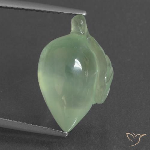 10.77ct Натуральный Светло-желтый зеленый пренит, причудливая, Полупрозрачный