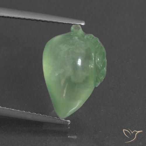 8.31ct Натуральный Средний зеленый пренит, причудливая, Полупрозрачный