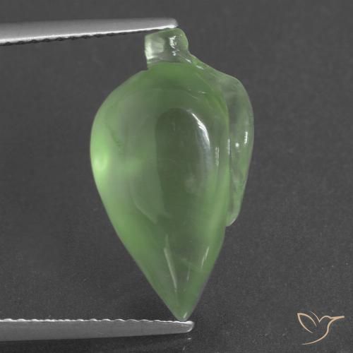 9.43ct Натуральный Средний зеленый пренит, причудливая, Полупрозрачный