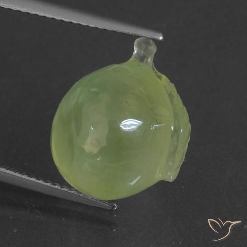 15.46ct Натуральный Желтовато-зеленый пренит, причудливая, Полупрозрачный
