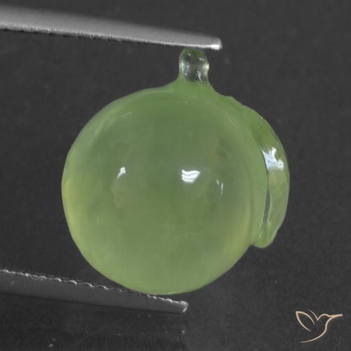 12.12ct Натуральный Лаймово-зеленый пренит, причудливая, Полупрозрачный