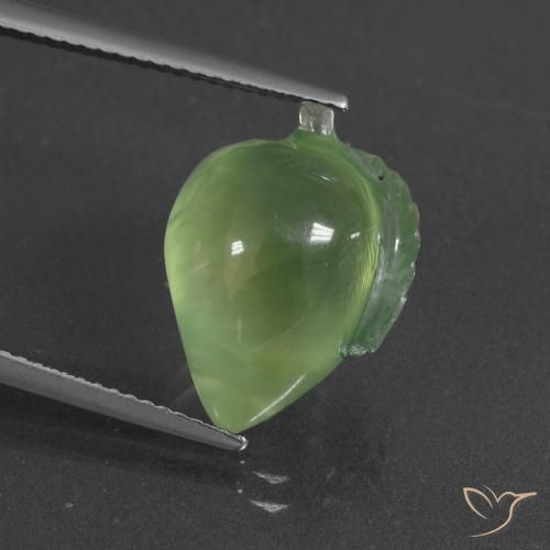 11.03ct Натуральный Средний зеленый пренит, причудливая, Полупрозрачный