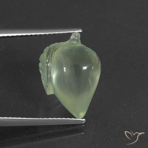 8.86ct Натуральный Светло-желтый зеленый пренит, причудливая, Полупрозрачный