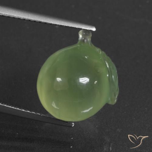 12.94ct Натуральный Желтовато-зеленый пренит, причудливая, Полупрозрачный