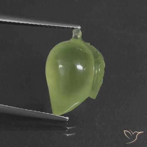 10.63ct Натуральный Желтовато-зеленый пренит, причудливая, Полупрозрачный