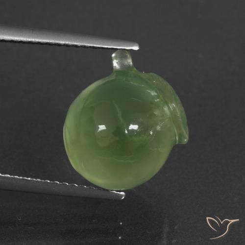 9.99ct Натуральный Средний зеленый пренит, причудливая, Полупрозрачный
