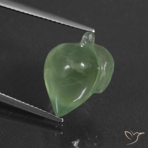 11.00ct Натуральный Желтовато-зеленый пренит, причудливая, Полупрозрачный