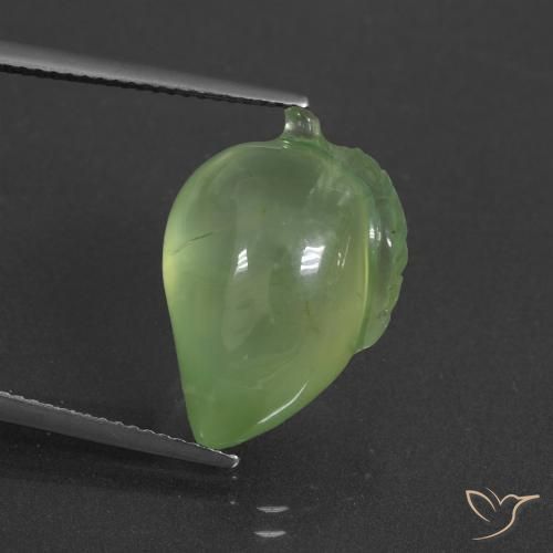 16.61ct Натуральный Средний зеленый пренит, причудливая, Полупрозрачный