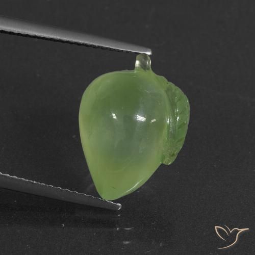 10.44ct Натуральный Желтовато-зеленый пренит, причудливая, Полупрозрачный