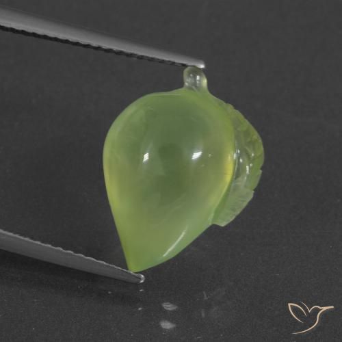 9.94ct Натуральный Желтовато-зеленый пренит, причудливая, Полупрозрачный